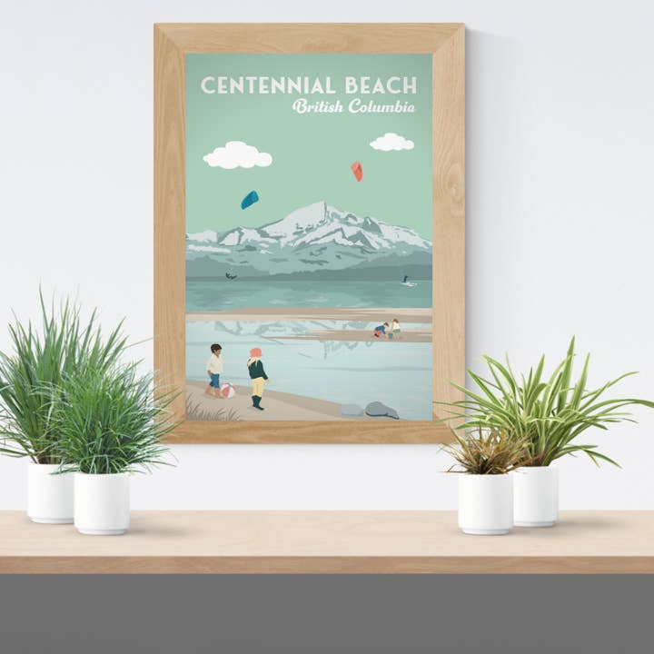 AFFICHE DU CENTENAIRE DE LA PLAGE DE TSAWWASSEN pour la vente par TripPoster