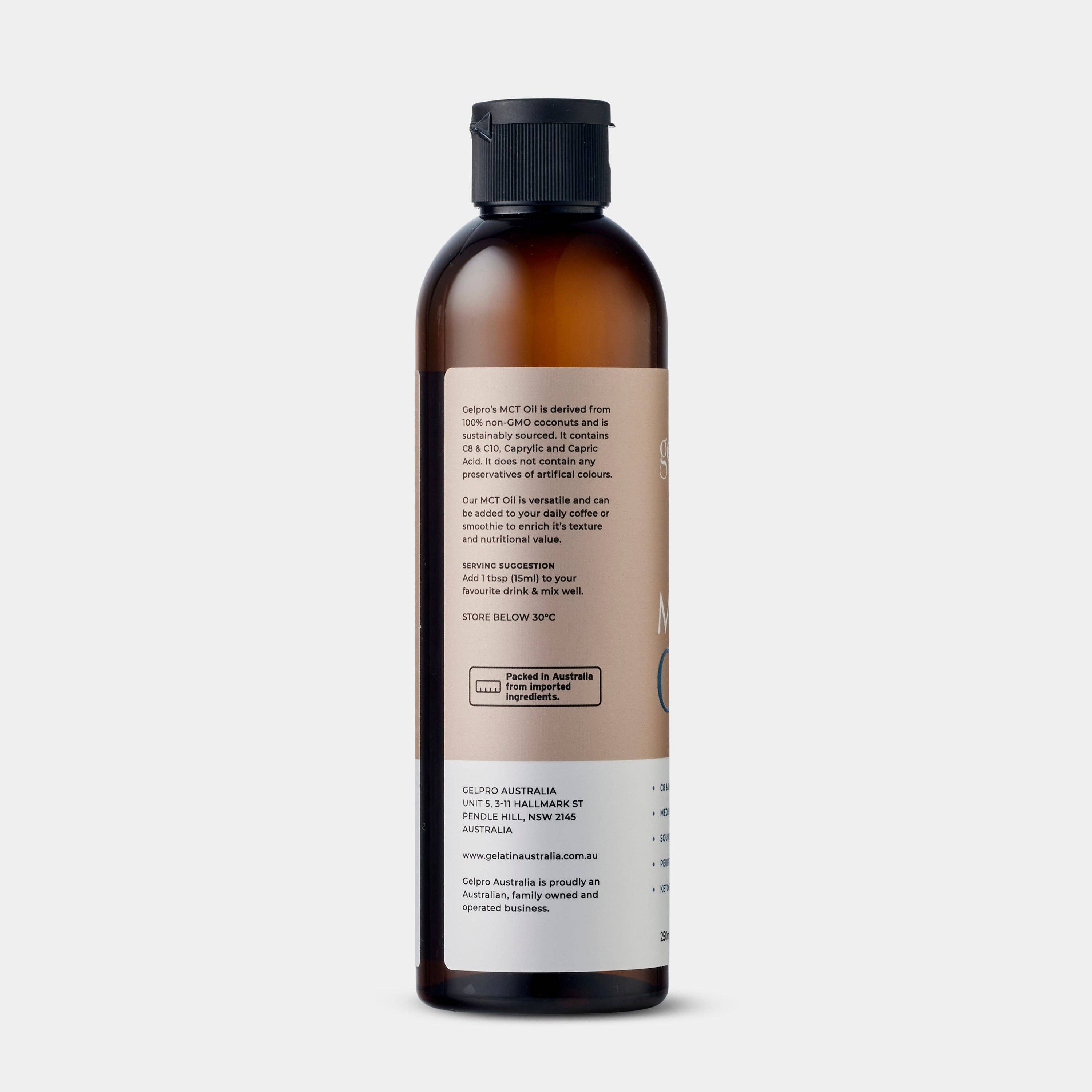 Gelpro Australia - Vente Supplément oral/vitamine - Huile MCT C8 & C10 - 250 ml1