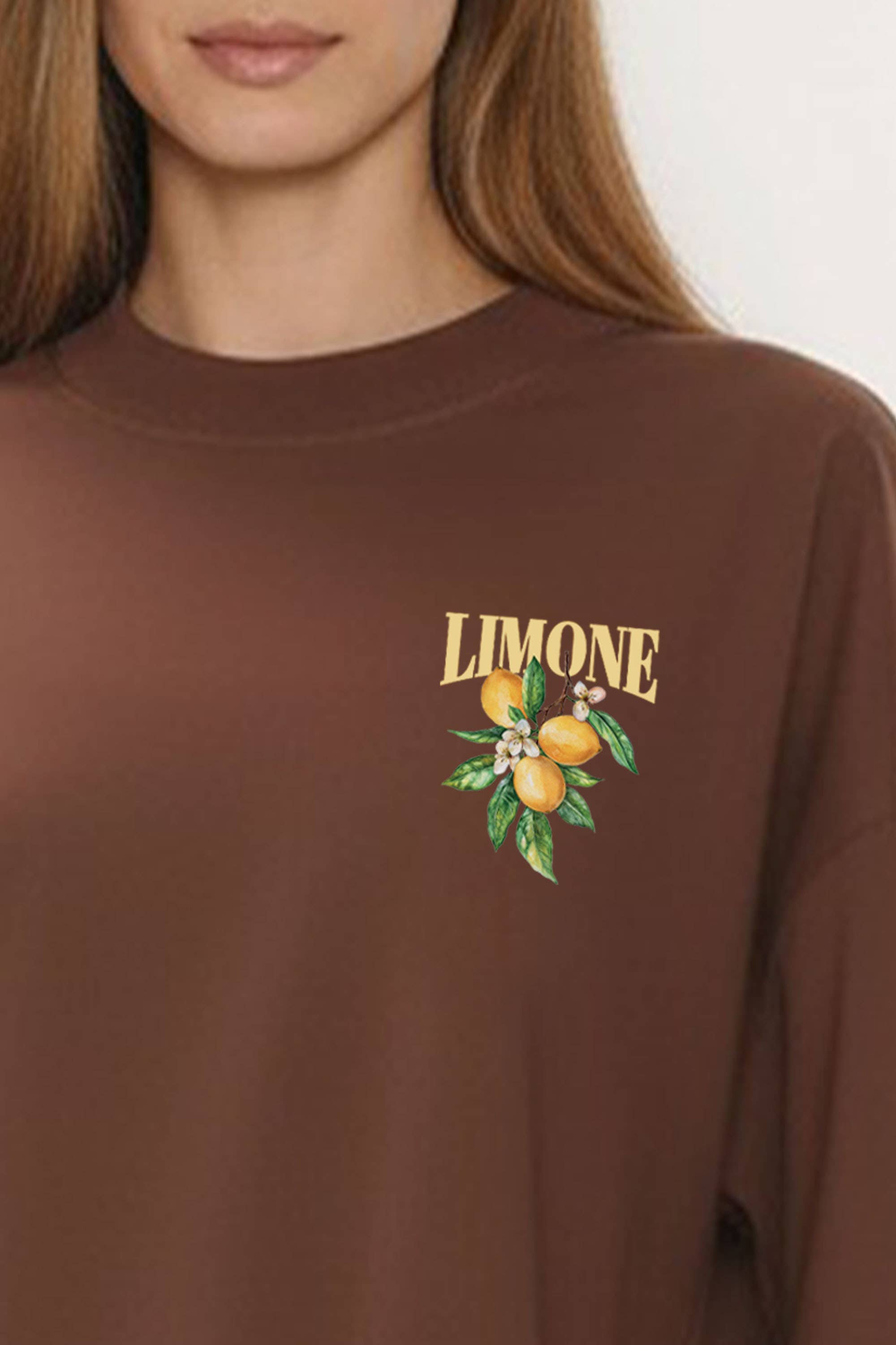 Missi Clothing – wholesale Tunic – Women’s – Women Oversized T-Shirt In Limone Rise Print 1