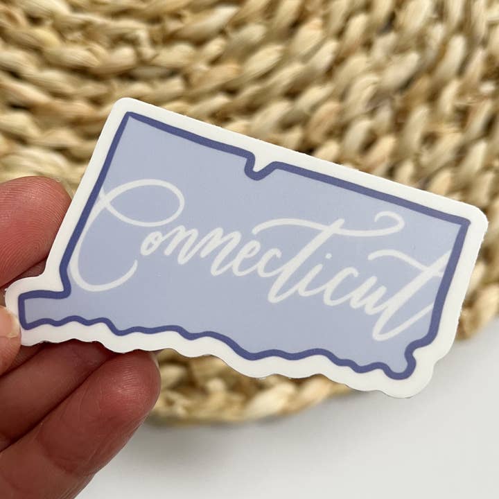 Autocollant de l'État du Connecticut | Autocollant pour Connecticut | UConn pour la vente par Prairie Letter Shop