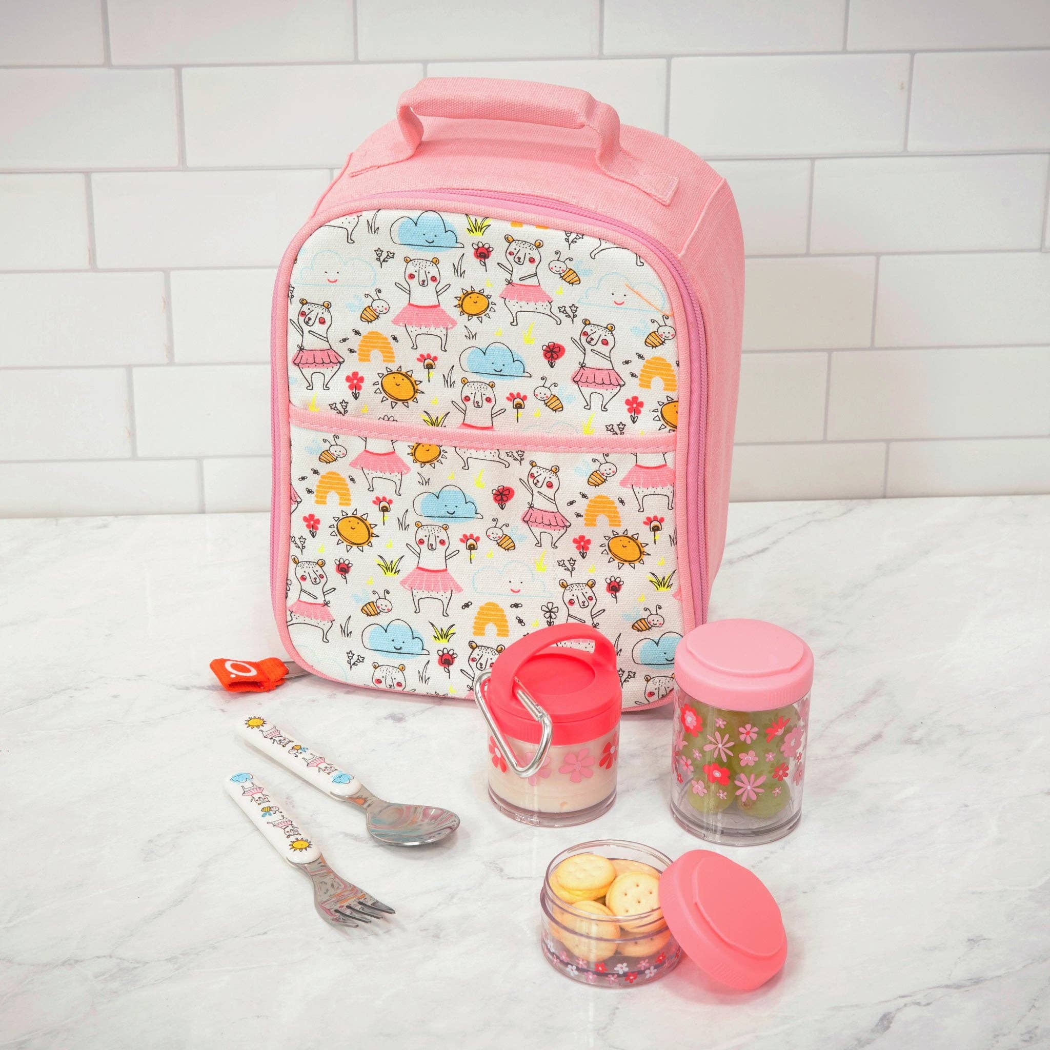 Sugarbooger by Ore’ Originals - Wholesale Snack Pack - Kids & Baby - Twist & Snack Stacker | Pink Flowers2