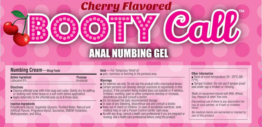 Little Genie Productions - Wholesale Delay Gel - Booty Call Anal Numbing Gel- Cherry3