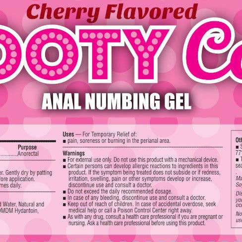 Little Genie Productions - Vente Gel retardant - Gel Anesthésiant Anal Booty Call - Cerise3