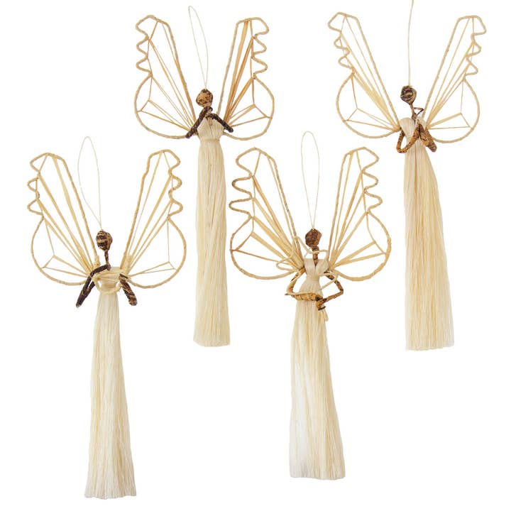 Shop by Design - Décorations en forme d'ange en sisal de 9 pouces pour la vente par Global Crafts
