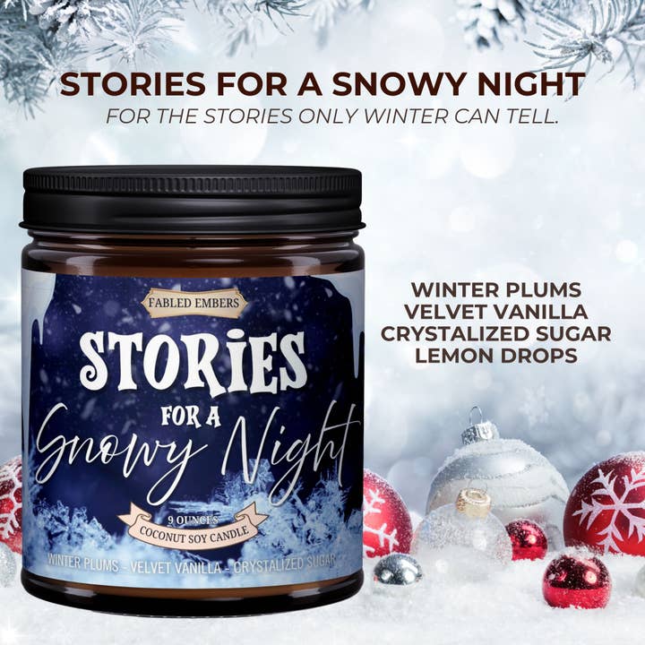 Fabled Embers - Wholesale Jar/Filled Candle - WINTER - STORIES FOR A SNOWY NIGHT | Silent Night | Candle1
