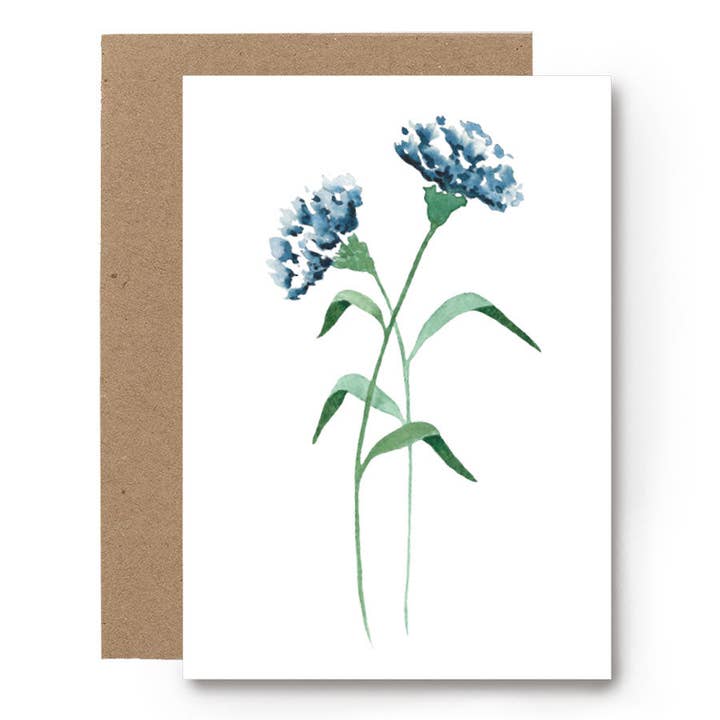 LoeLoe Creations - Venta al por mayor Tarjetas de felicitación - Clavel azul
