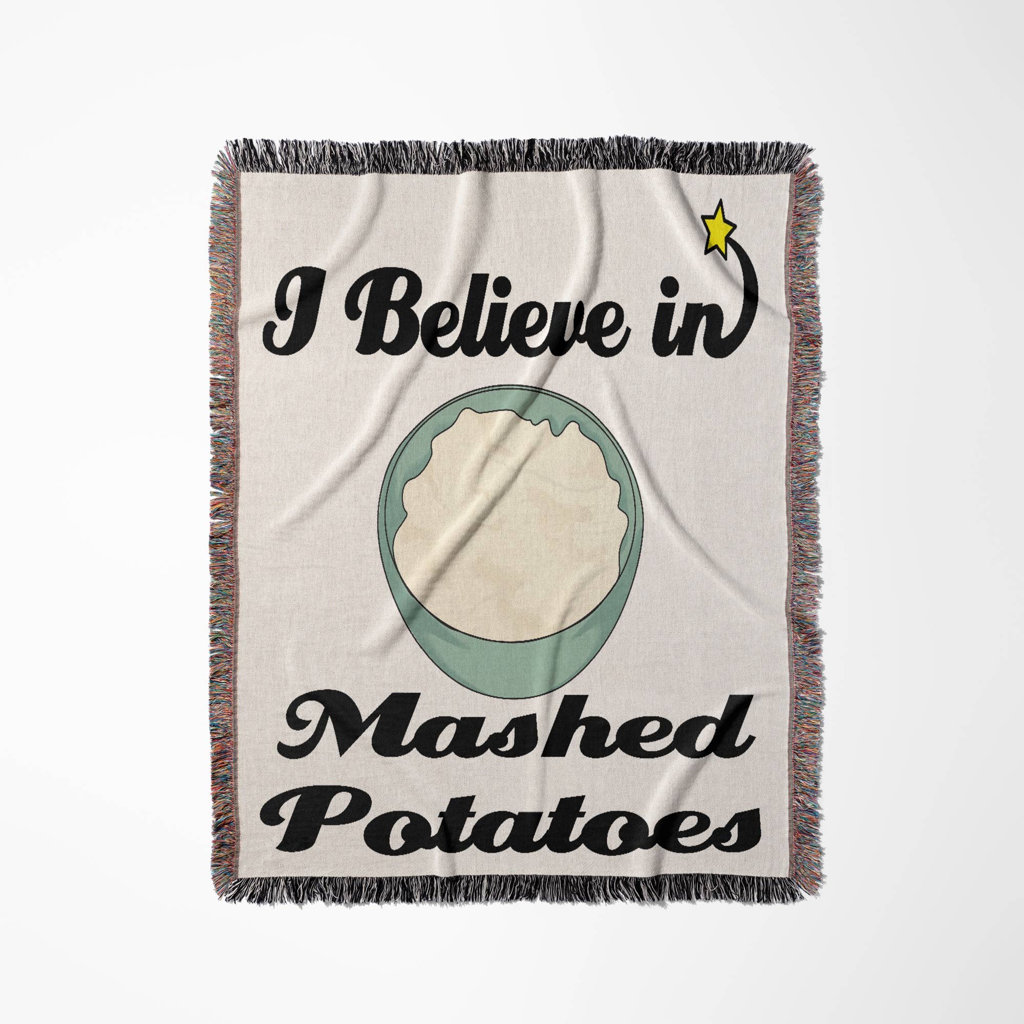 3dRose - Wholesale Throw Blanket - 3dRose, I Believe In Mashed Potatoes, Blanket0