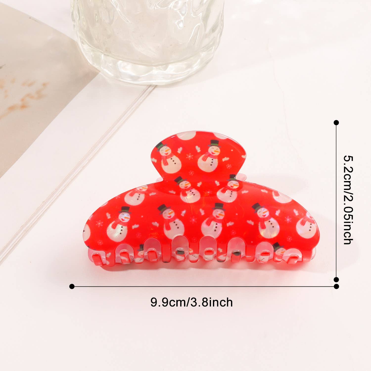 SoapElenGlen – wholesale Hair clip – Women’s – Christmas Themed Print Hair Clip, Festive Hair Accessories1