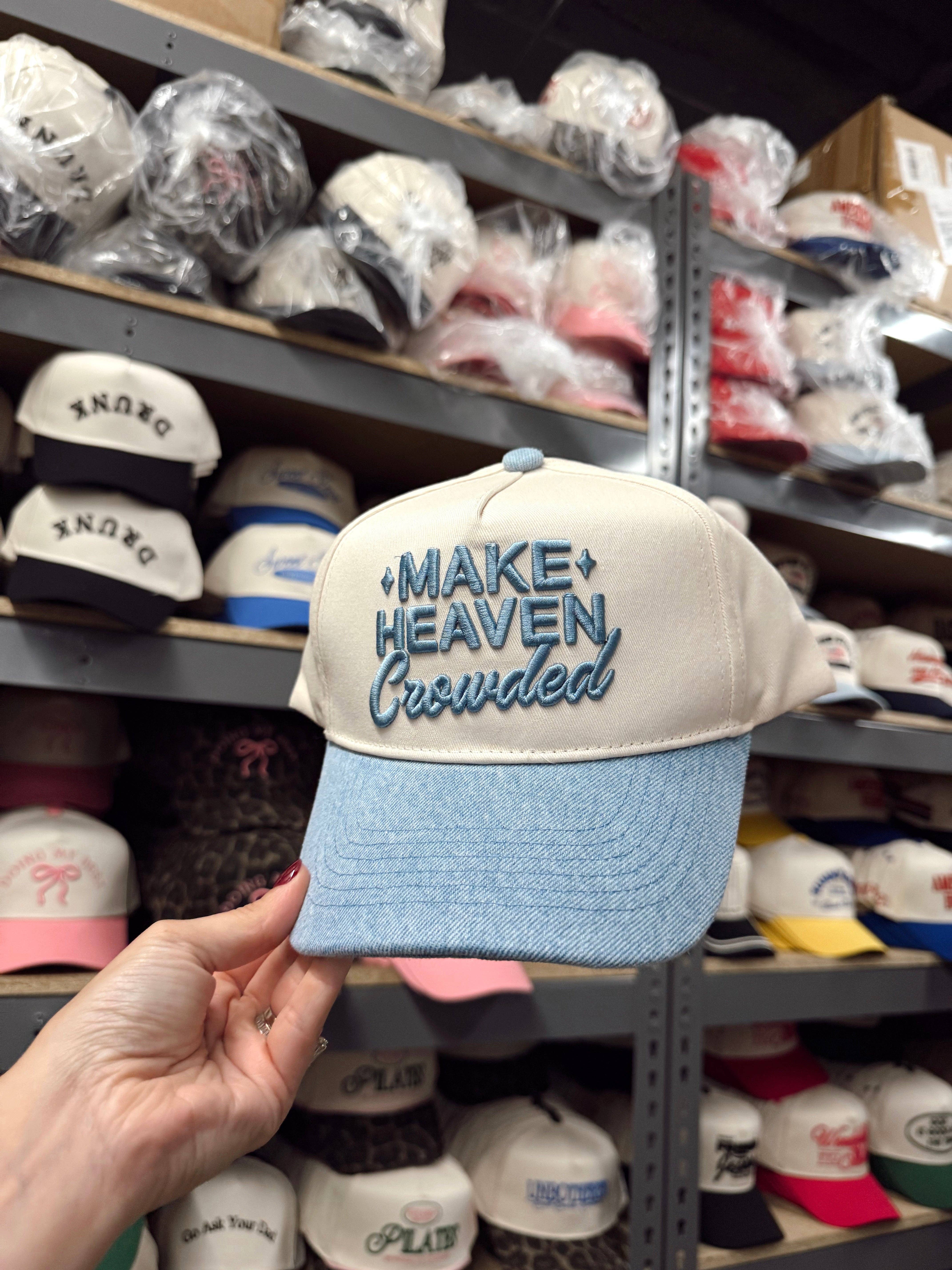 KENZKUSTOMZ - Wholesale Trucker Hat - Women's - Make Heaven Crowded - Denim Vintage Trucker Hat6