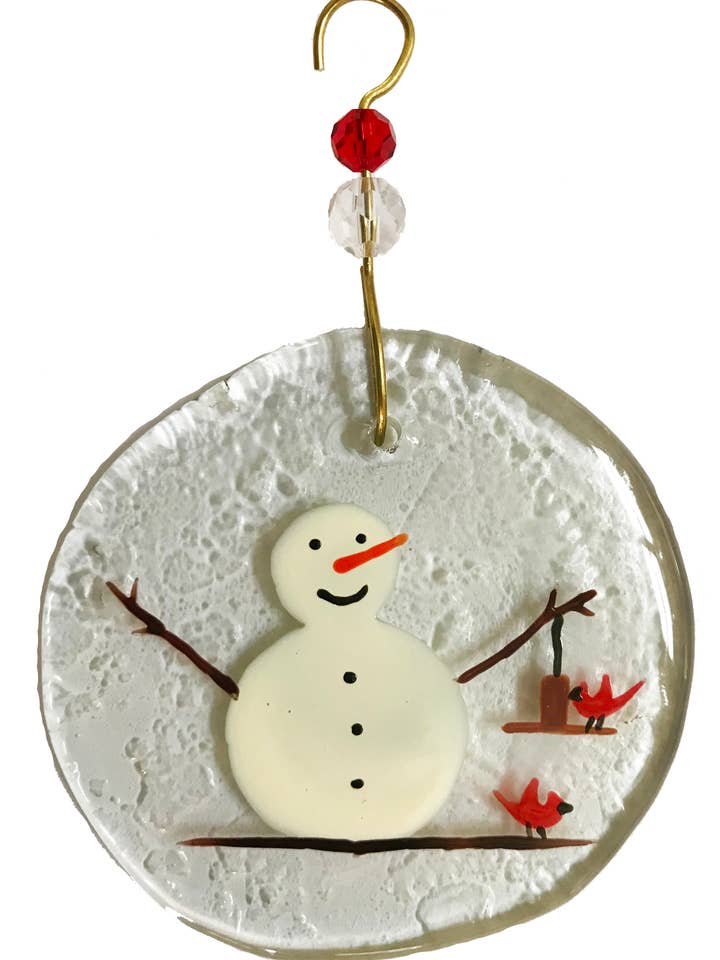 Ornament - Snowman Bird Feeder for wholesale by Wine Bottle Art