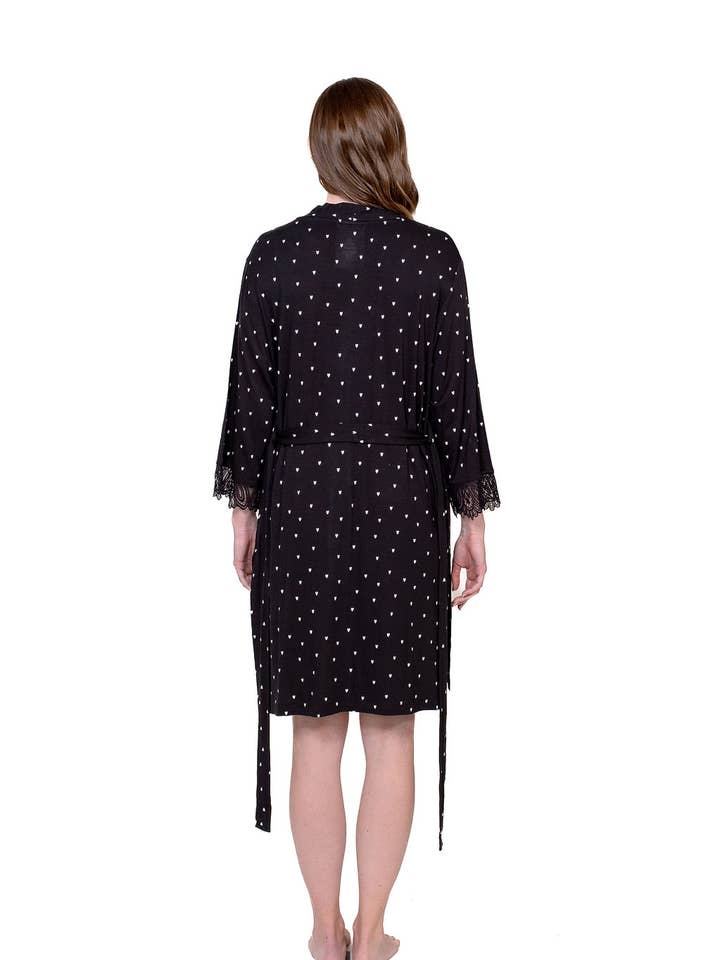 LACE 3/4 SLEEVE ROBE for wholesale by LATTELOVE