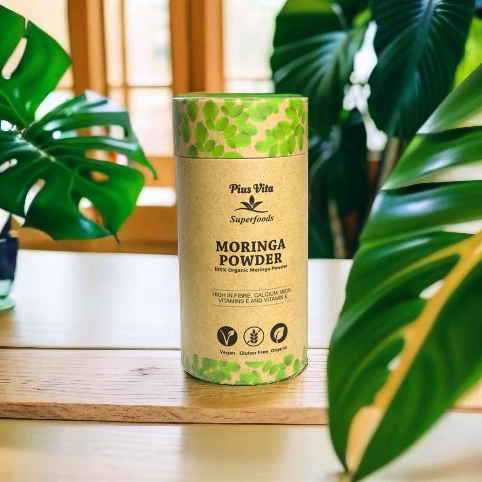 Pius Vita Superfoods – Proteína/Superalimento em pó por atacado – Moringa em Pó Biológico — 200g 0