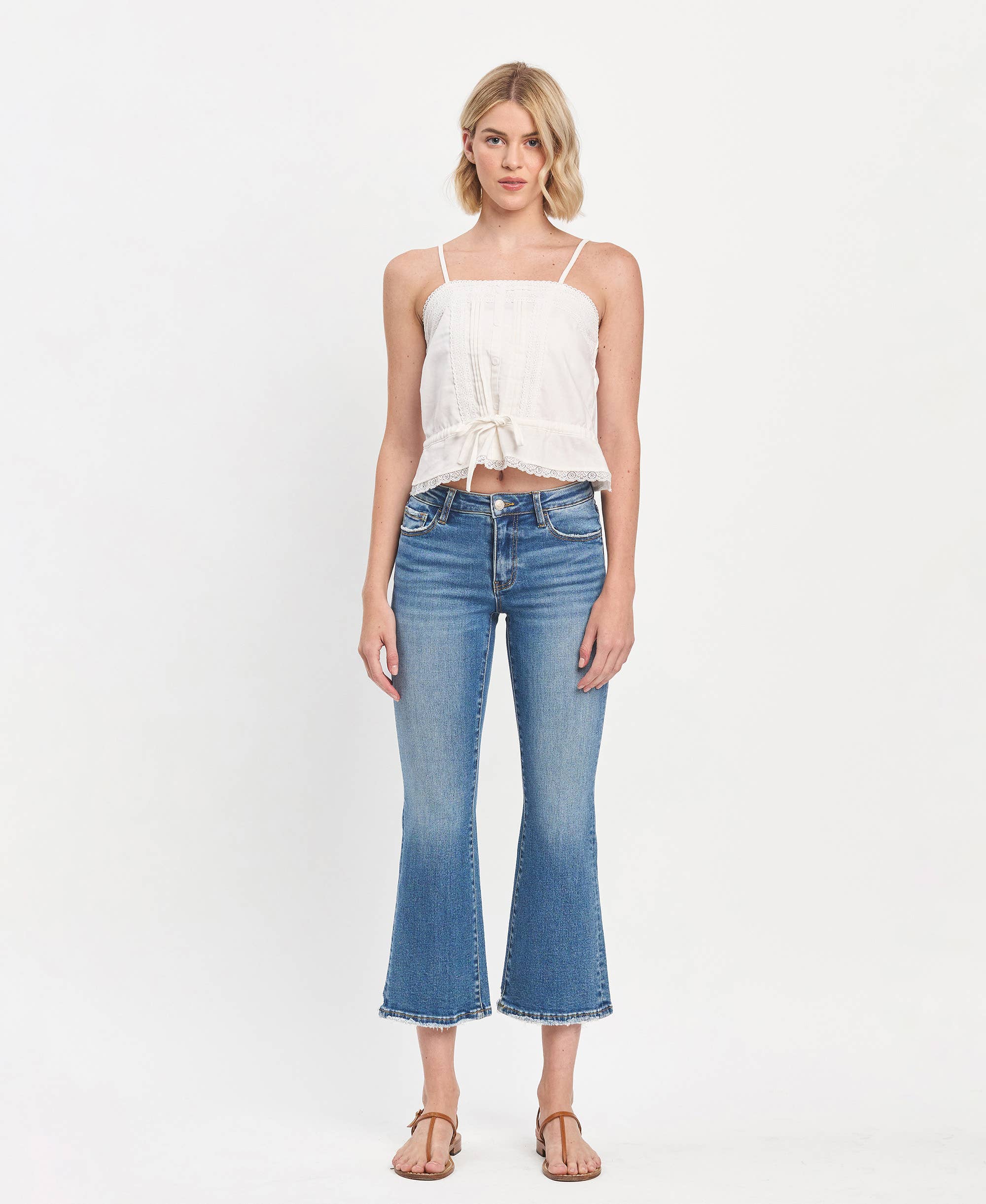 SALUTARY MID RISE KICK FLARE JEANS LV1410 for wholesale on Faire4
