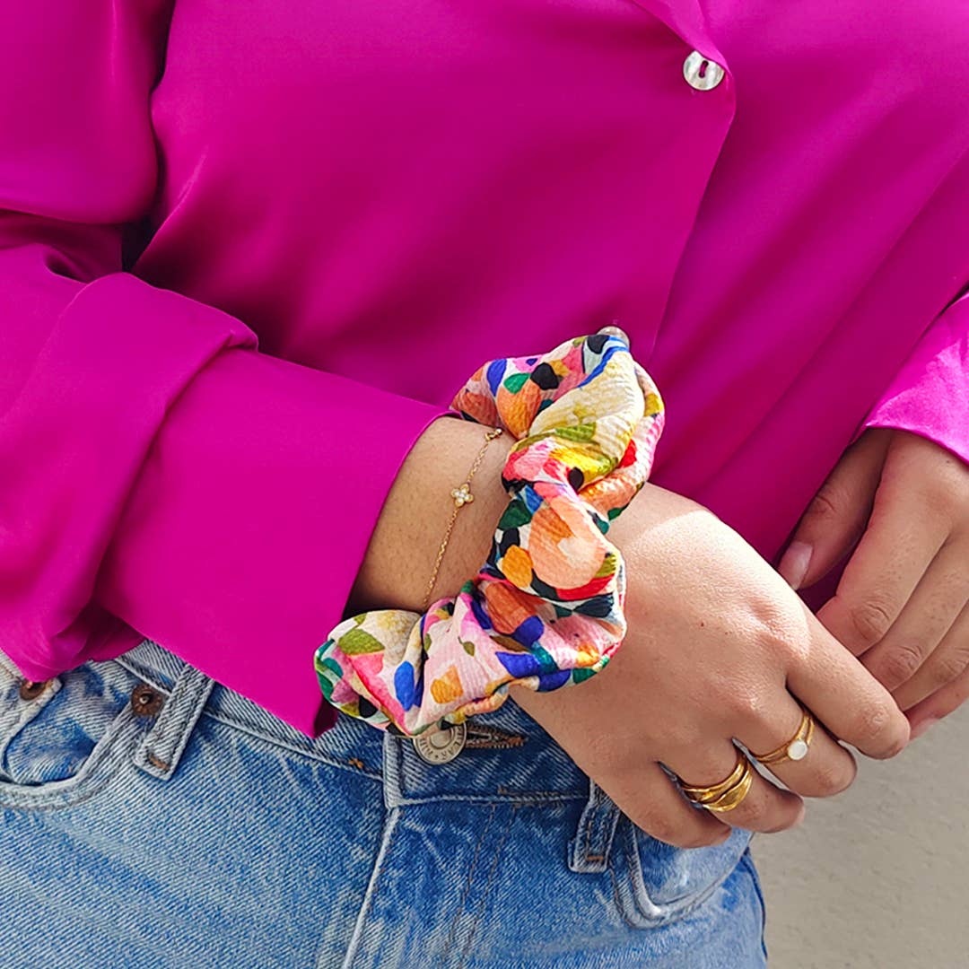 Laure Derrey - Wholesale Scarf - Women's - CHOUCHOU TIDA / multicolored floral polyester2