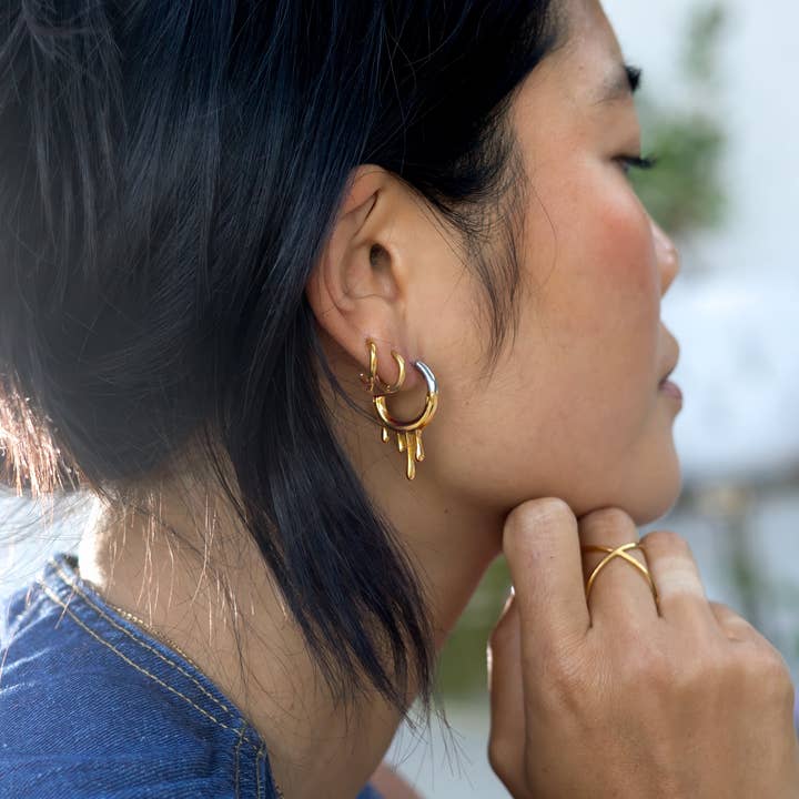 Peter and June - Wholesale Band/Stacked Ring - XO Ring - 18K Gold Plated1