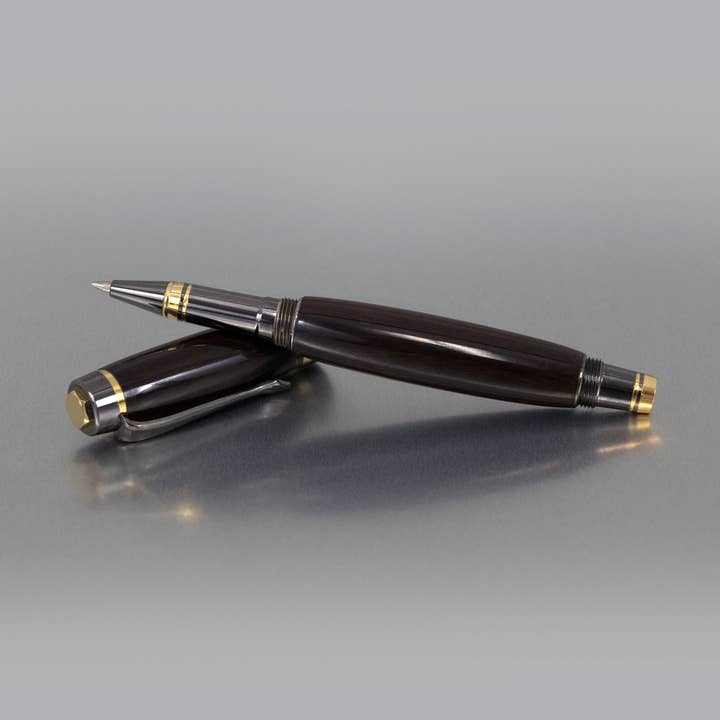 Executive Rollerball Pen - African Blackwood for wholesale by Ortmann Woodcraft