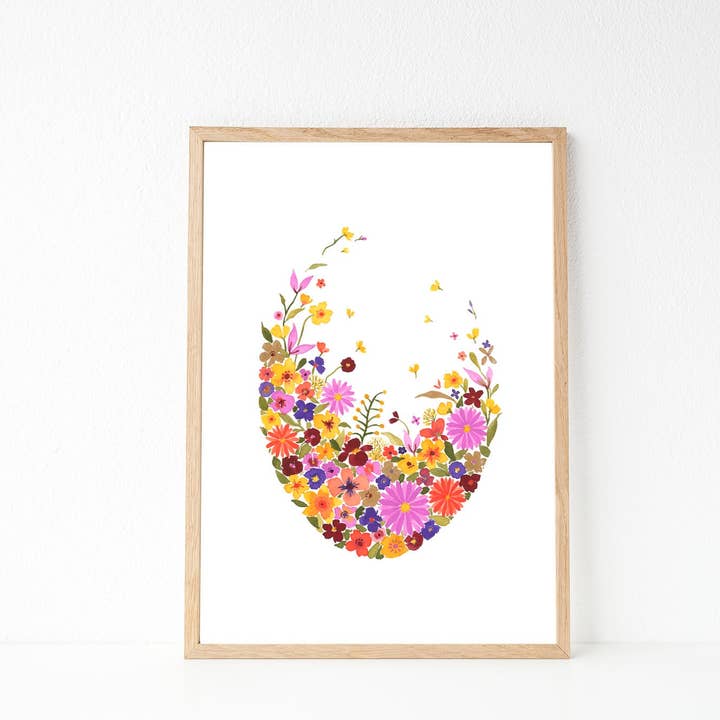Floating Garden: A5 / A4 Watercolour Floral Art Print for wholesale by Anna Lau Art