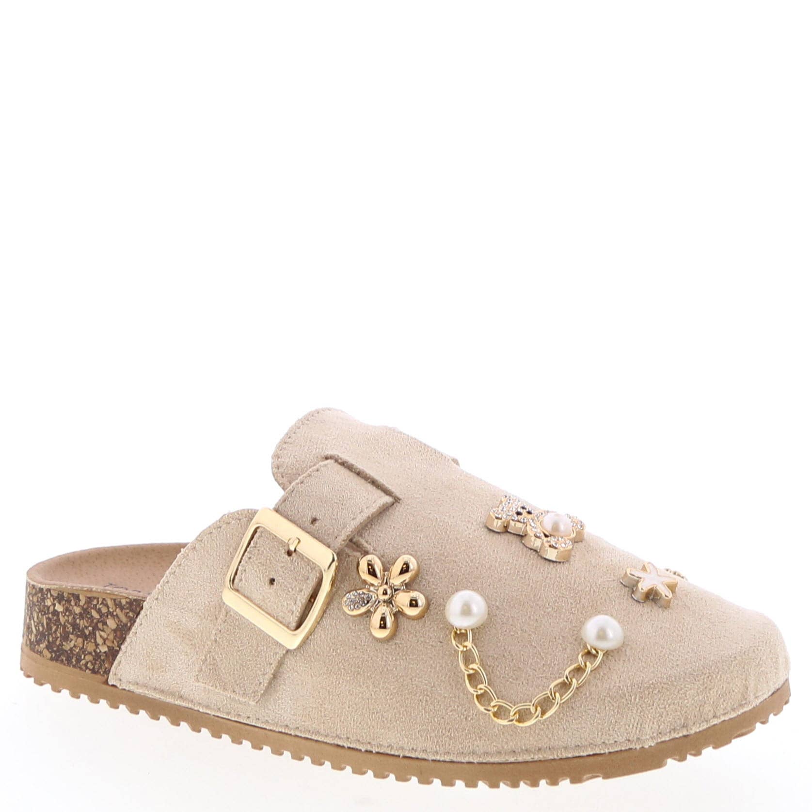 Mars Sky Shoes Wholesale - Vente Mules – femme - Top Moda GRAYSON-9 Femmes Sabots à semelle en liège avec breloques cloutées - Pack de 18 paires - 15,25/paire1