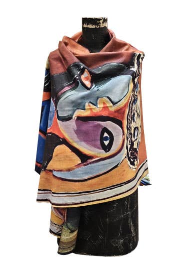 Access by Mediterranean Concepts - Wholesale Scarf - Women's - Pablo Picasso Femme and Pablo Picasso Abstract Scarf 3