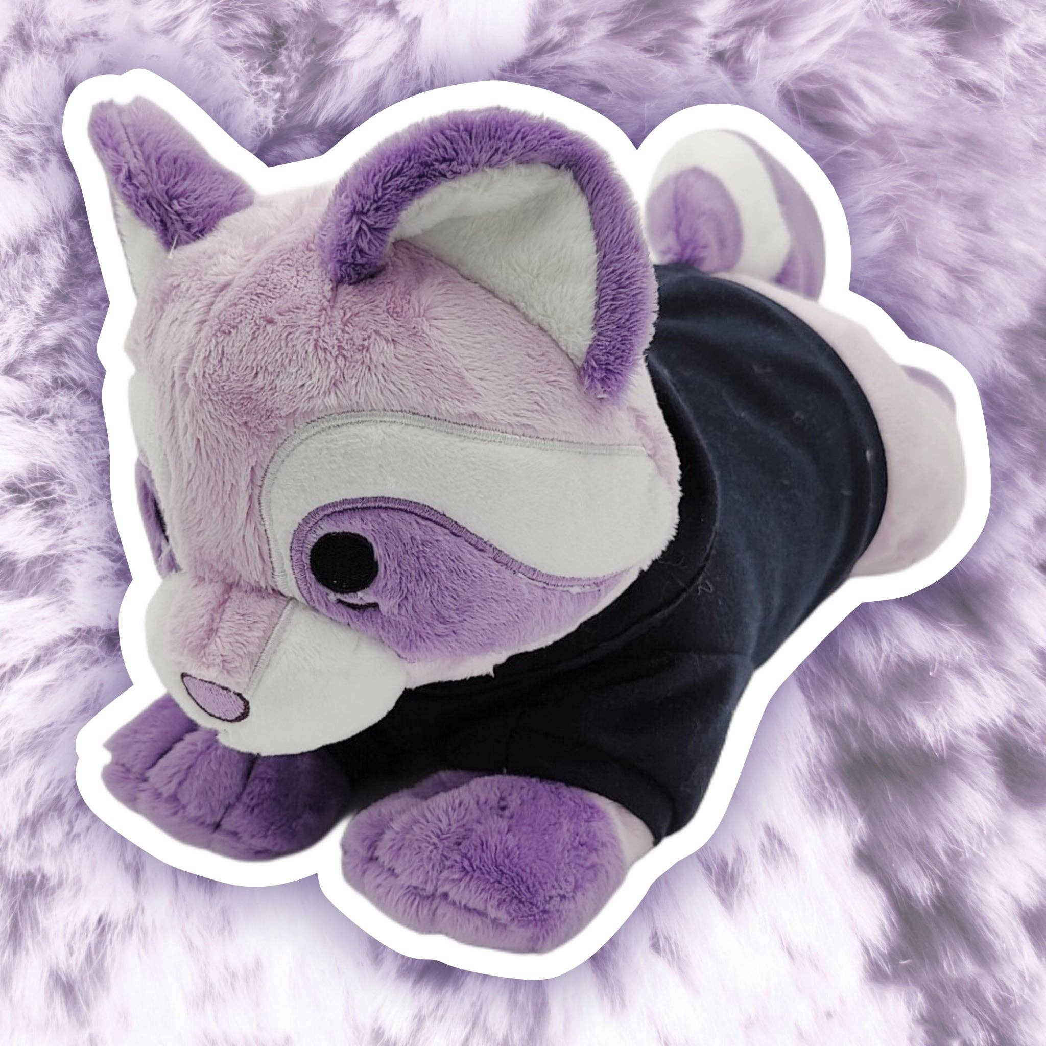 Hannimations - Wholesale Stuffed/Plush Toy - Kids & Baby - tristan the depression raccoon laying cuddle plushie!3