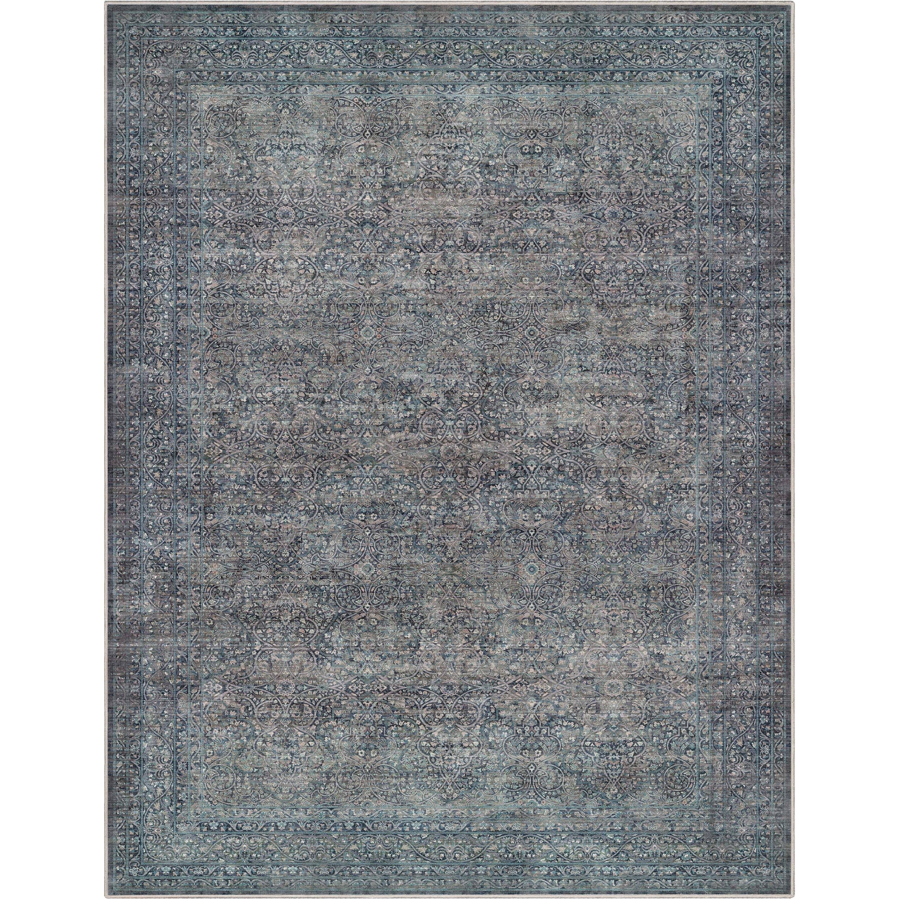 Well Woven - Vente Tapis - Tapis à tissage plat bleu oriental persan vintage Juliette2