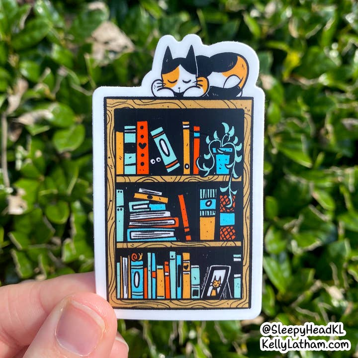 Libreria - Adesivo in vinile impermeabile - Bookstore Book Lover per la vendita all'ingrosso da parte di Kelly Latham Art