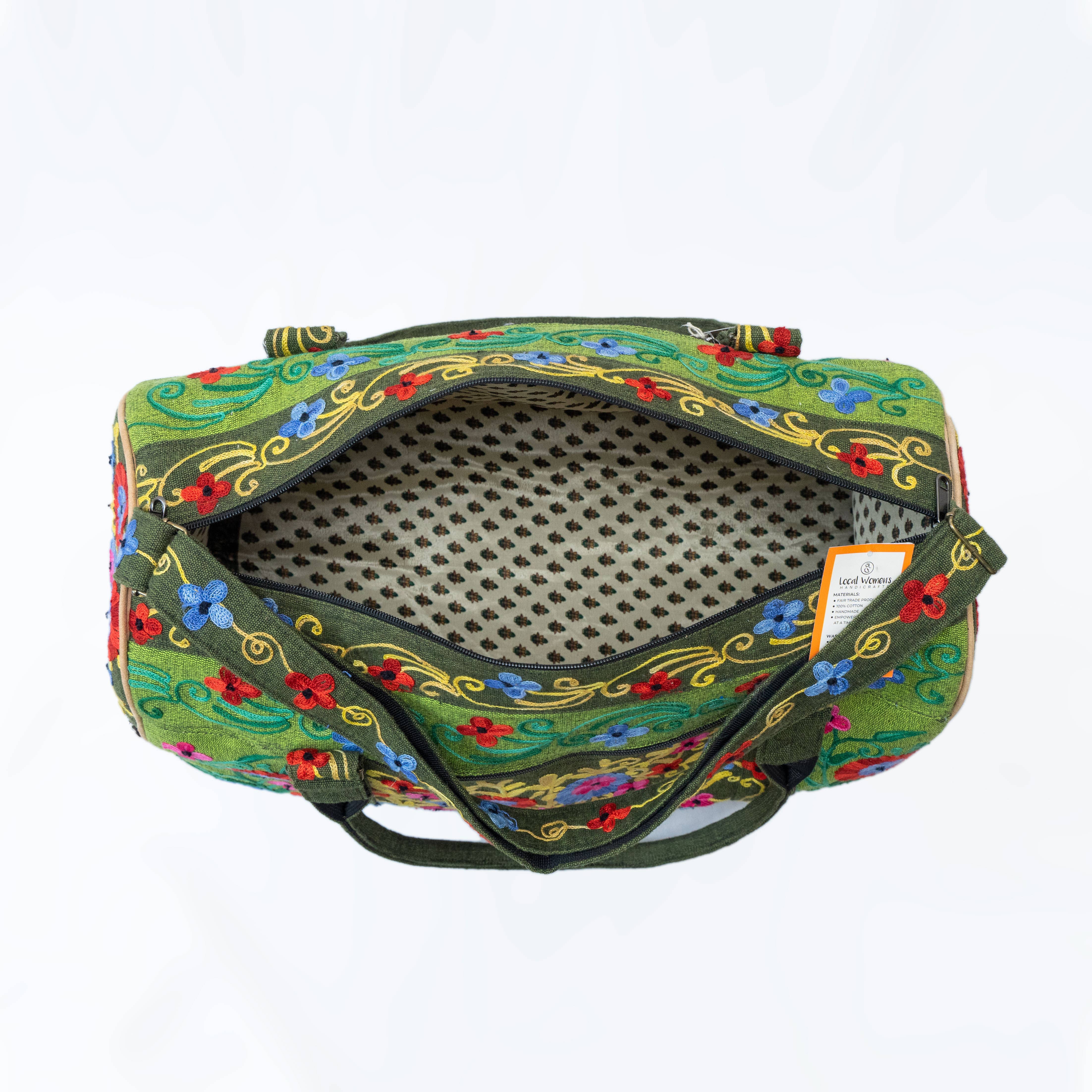 Local Women’s Handicrafts - Wholesale Weekender Bag - Women's - Embroidery Cotton Travel Bag9