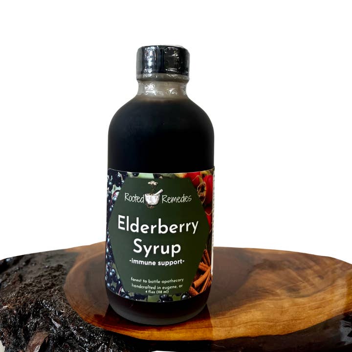 Rooted Remedies Apothecary - Wholesale Oral Supplement/Vitamin - Immune Tonic: Elderberry Syrup 4oz