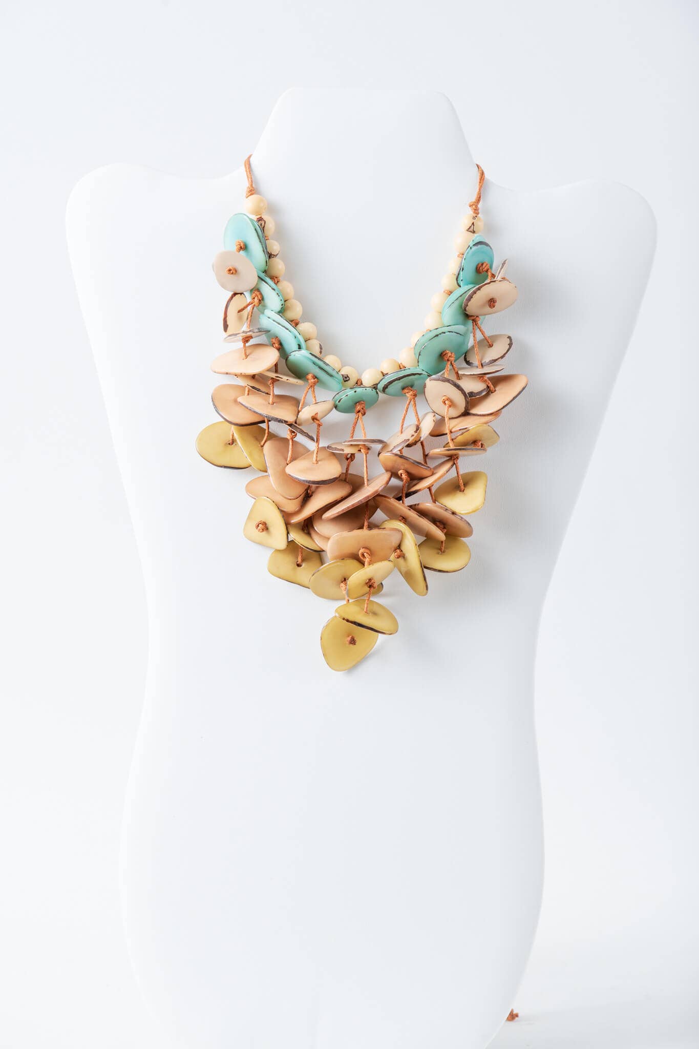 TaguArtsy - Wholesale Pendant/Charm Necklace - Ivy cascading tagua necklace Assorted Colors8