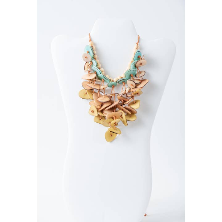 TaguArtsy - Wholesale Pendant/Charm Necklace - Ivy cascading tagua necklace Assorted Colors8