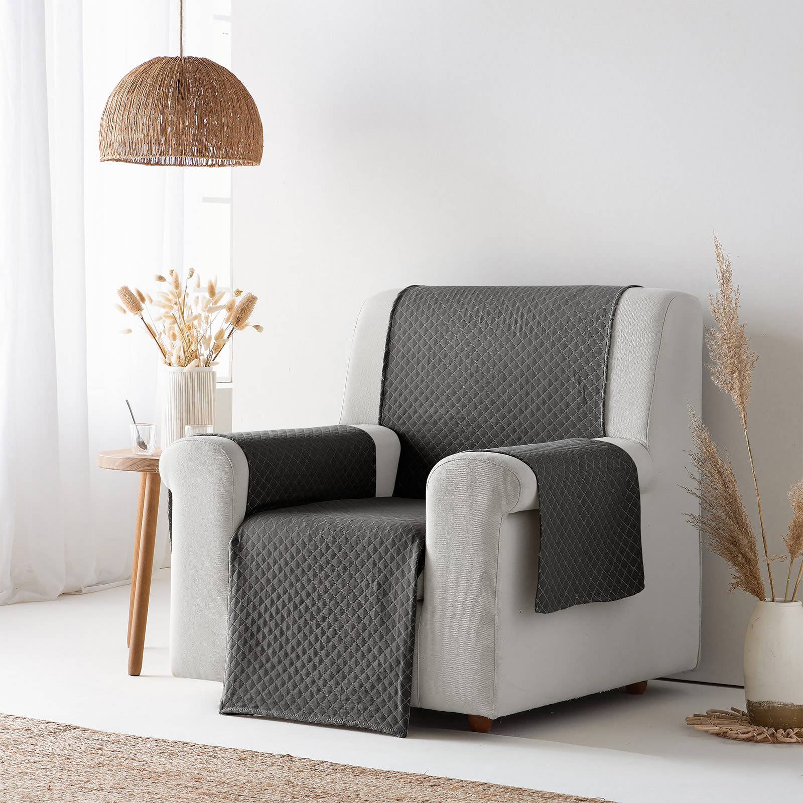 GAMUSI – Capa para cadeira/sofá por atacado – Capa de sofá lisa acolchoada algodão TRIVIAL31