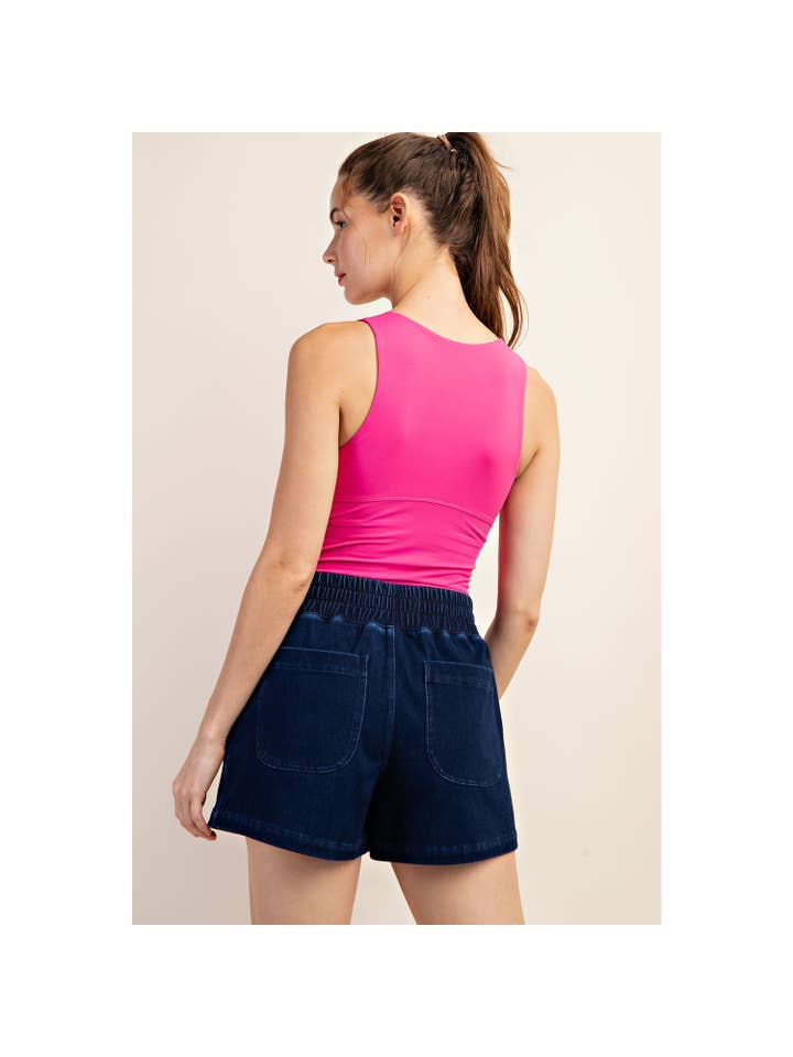 Rae Mode - Wholesale Bodysuit - Women's - PLUS SIZE RECYCLED BUTTER SLEEVELESS BODYSUIT