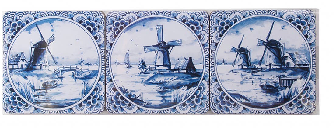 Finger Licking Dutch Stroopwafel Cookies - Wholesale Coasters - Coasters, Windmill, Delft Blue, Holland (QTY: 5)1