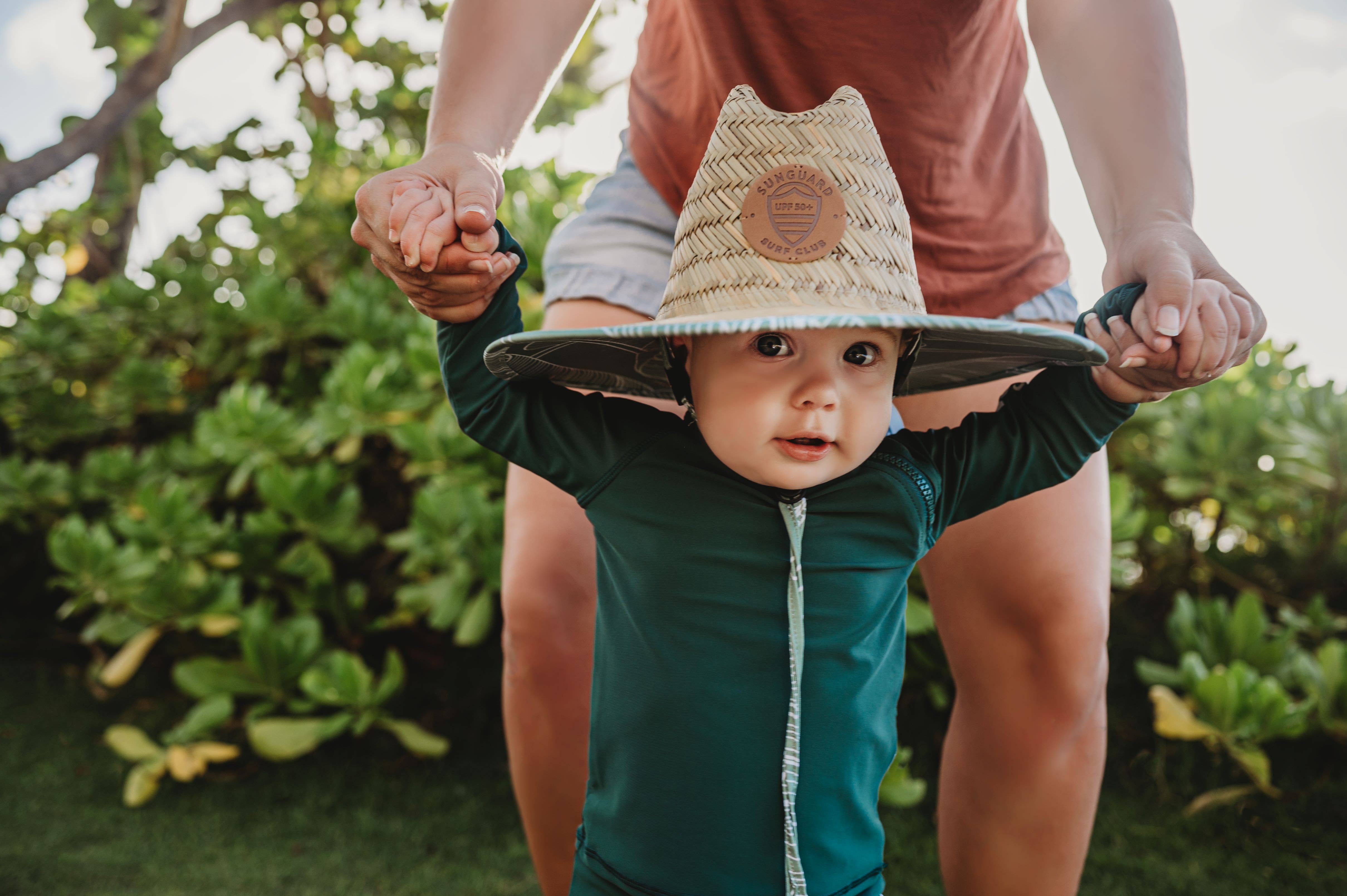 Banana Leaves Little Straw Lifeguard Hat (Banana Leaves) for wholesale on Faire3