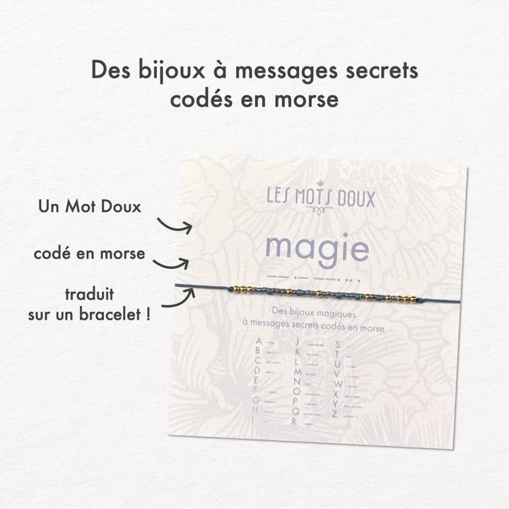 Pulseira com código morse: Magic por atacado de Les Mots Doux