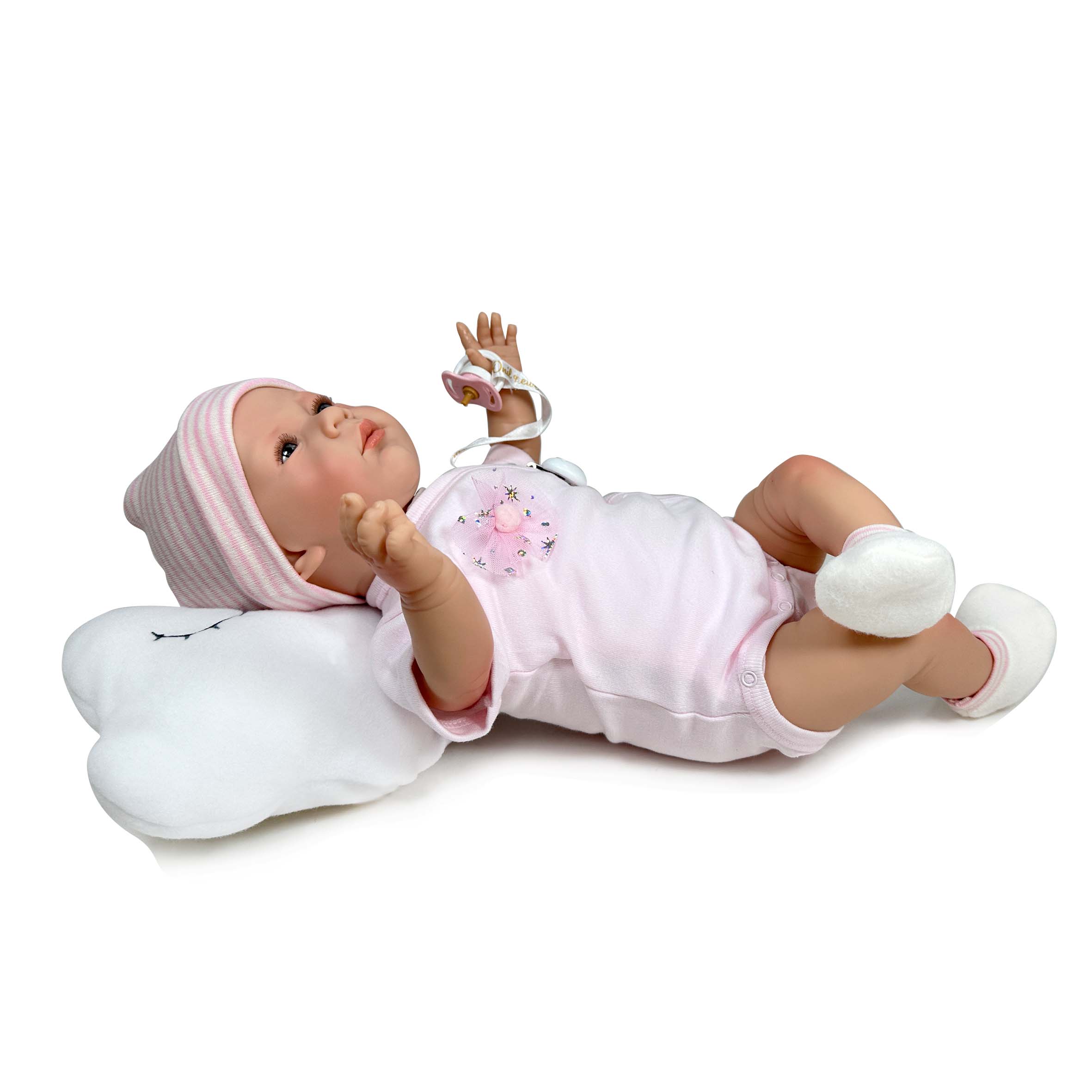 Nines Artesanals d'Onil Dolls – Engroshandel Dukke - Børn – Ariel dukke med sky-formet pude - gaveæske3