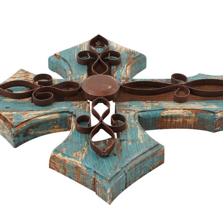 My Amigos Imports - Wholesale Wall Cross - Laredo Wall Cross-Mexican Folk Art-Wood-Handmade-14x19-Wall9