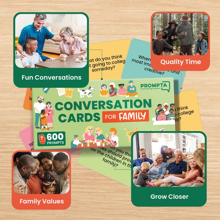 Upgraded Us - Wholesale Card Game - Conversation Cards for Family - 600 Conversation Starters4