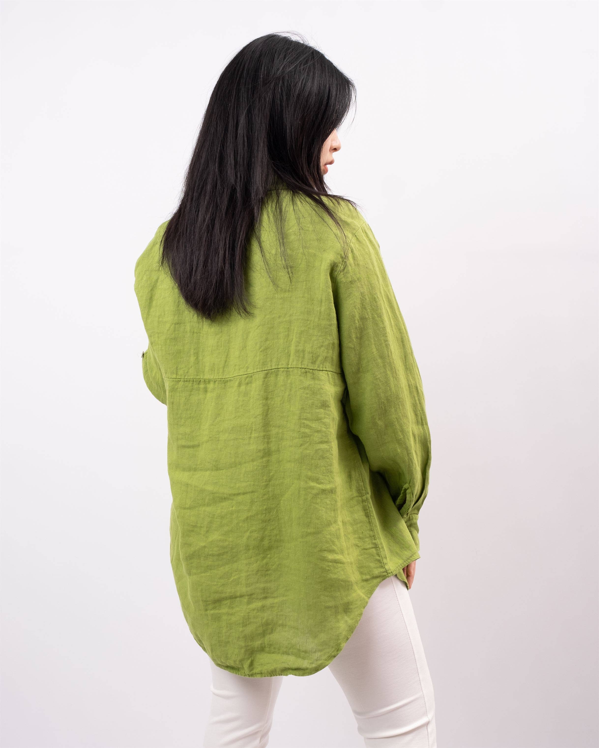 Cecile Wang - Wholesale Button Down Shirt - Women's - Linen shirt 159100479