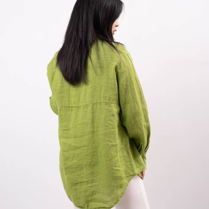 Cecile Wang - Wholesale Button Down Shirt - Women's - Linen shirt 159100479