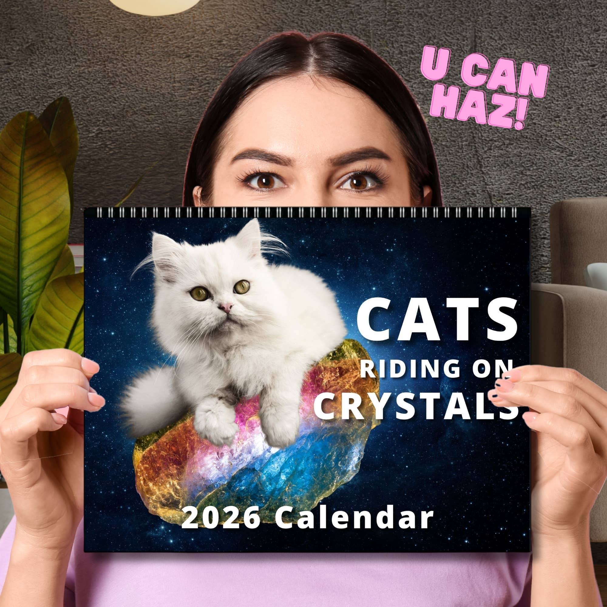 Calendar Magic Co. – wholesale Calendar – CATS RIDING ON CRYSTALS 2026 Calendar7