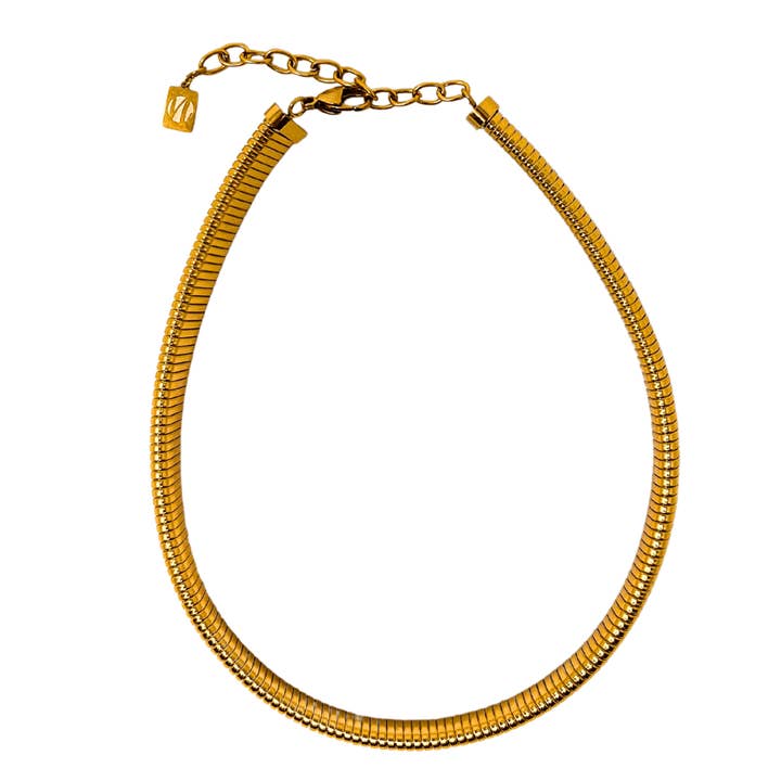 Fernanda Gold Coil Necklace for wholesale by Nanda Jewelry