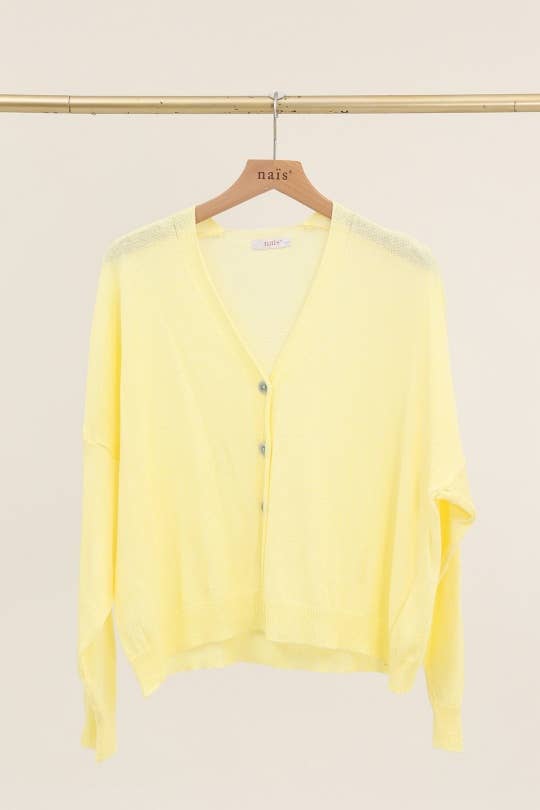 NAÏS PARIS - Wholesale Cardigan - Women's - V-neck buttoned cardigan in 100% cotton4