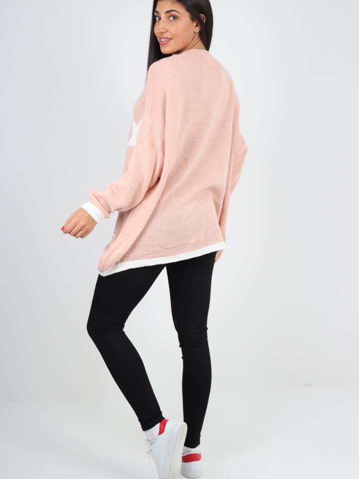 Miss Bold – wholesale Tunic sweater – Women’s – Italian Oversized Star Print Long Sleeve Jumper39