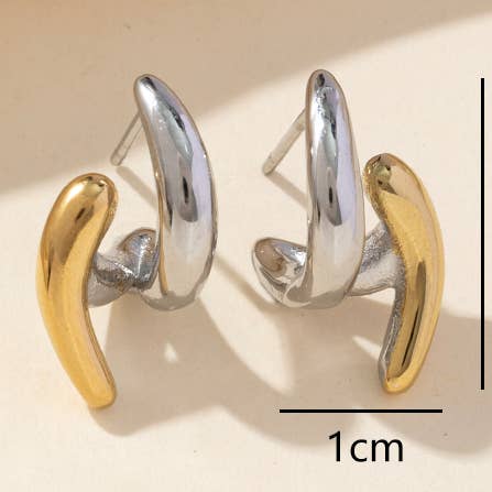 25BOA227 Stainless Steel Stud Earrings for wholesale by Blossom bijoux