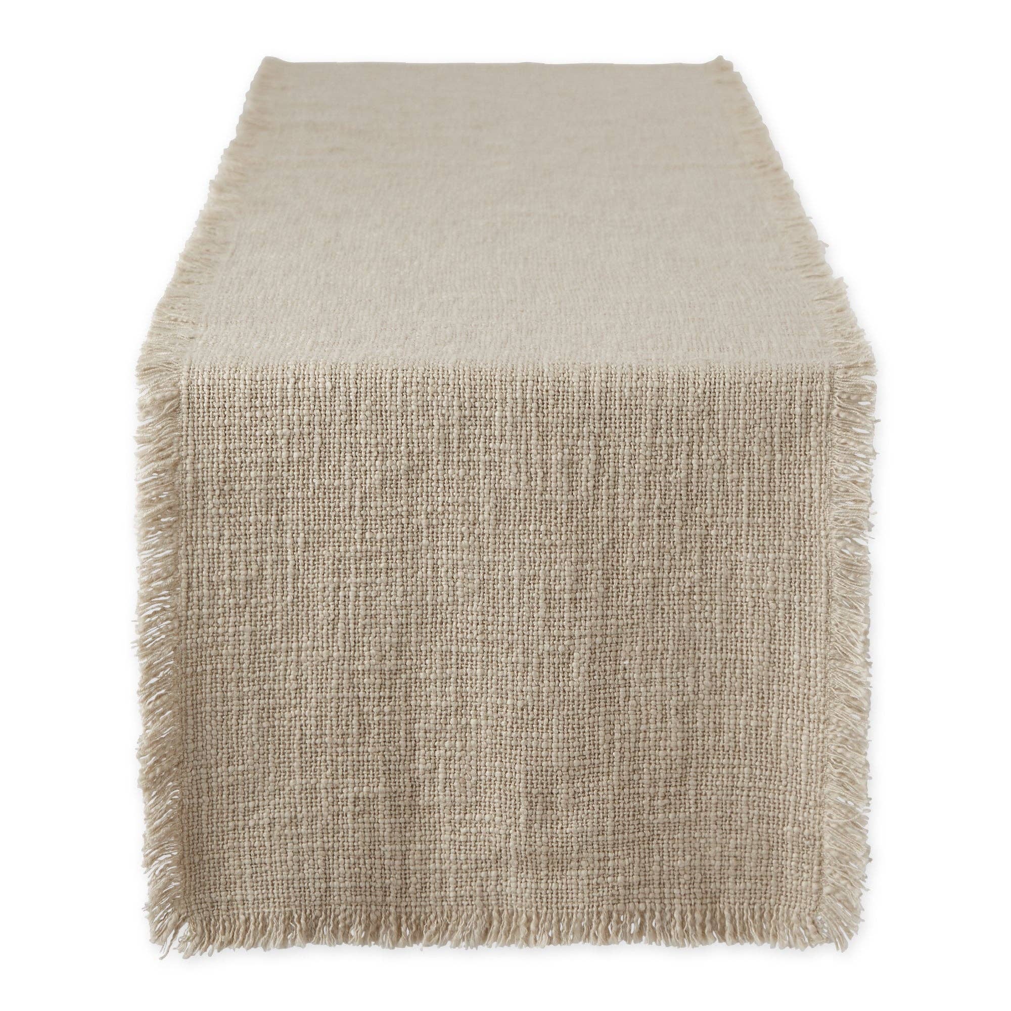 Design Imports – Runner de mesa por atacado – Corredor de mesa Chino Fringe0
