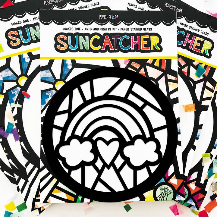 Punch of Color - Wholesale DIY Craft Kit - Kids - Rainbow Suncatcher Kit2