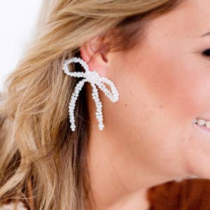 Valentines Hayley Bow Earrings