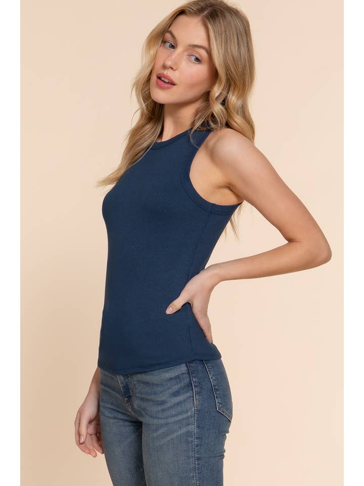 Active Basic | Active USA – Großhandel Strickoberteil – Damen – Ärmelloses Rippstrickoberteil mit Rundhalsausschnitt 28