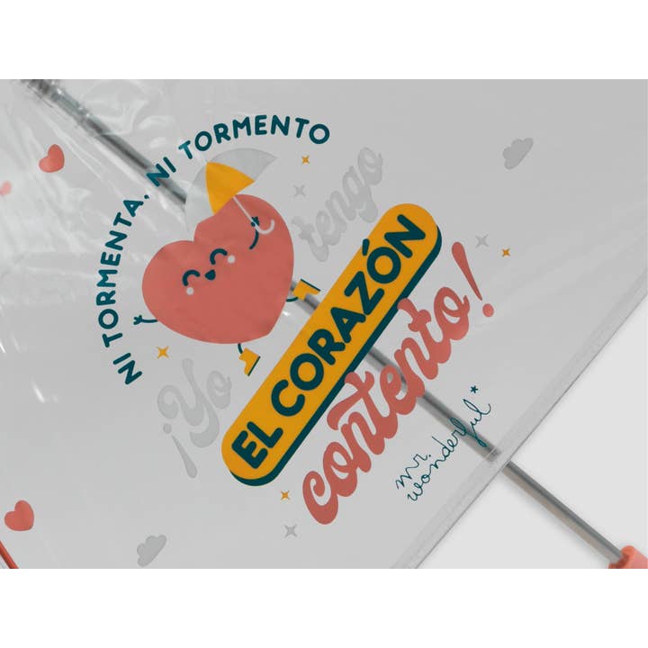 Mkr International - Wholesale Umbrella - Women's - Automatic Transparent Umbrella with Phrases. Mr.Wonderful4